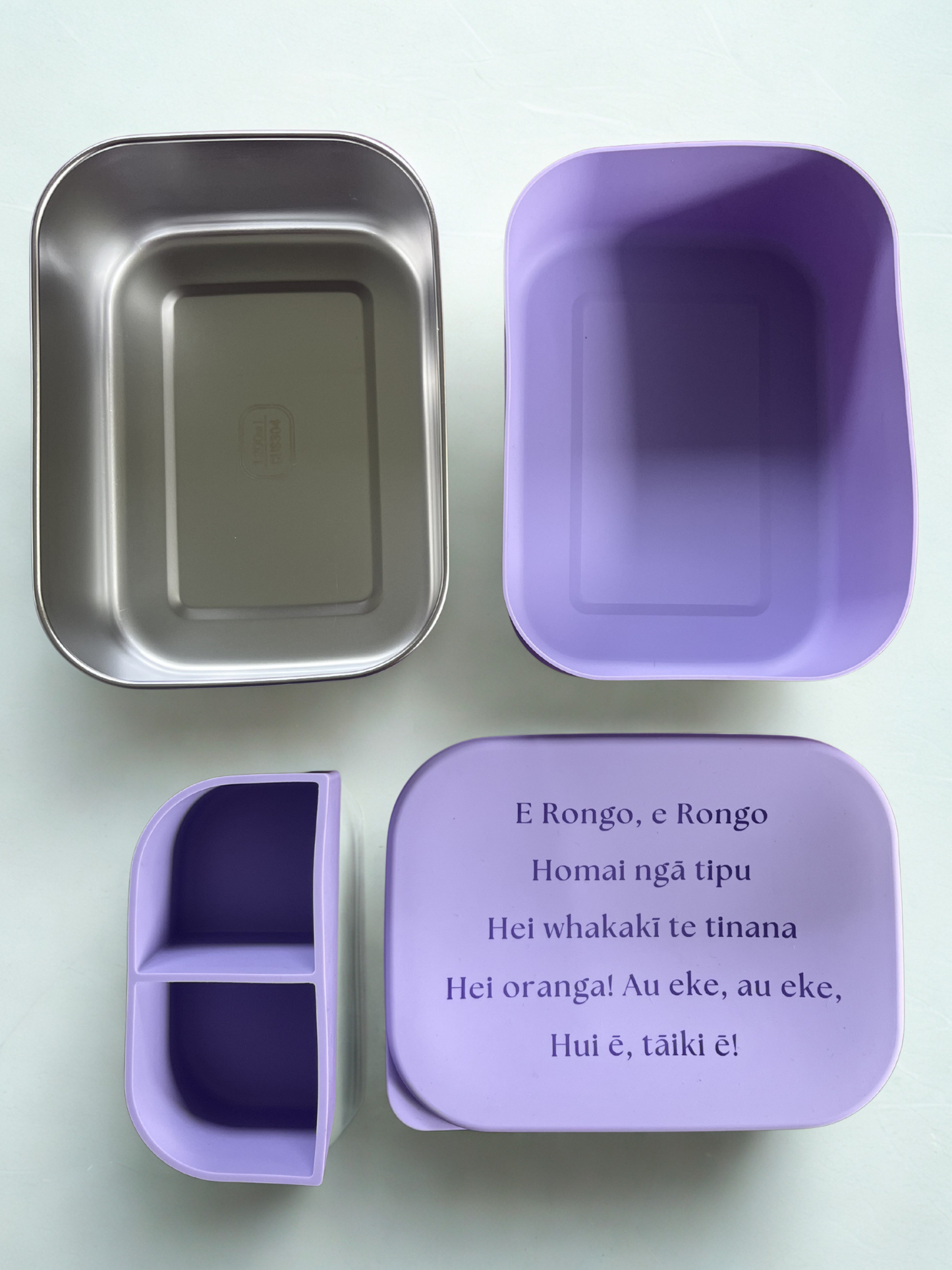 Stainless Steel Pouaka Kai Māhoe (purple)